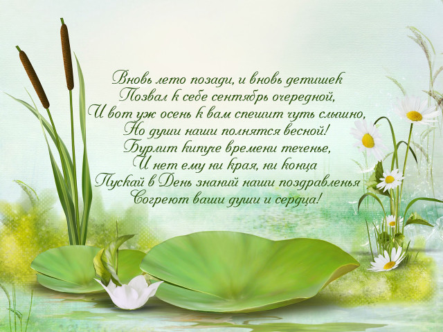 Lily card poem Russian image free wallpaper for desktop - medium preview image