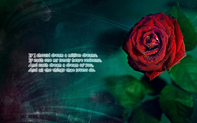 Red rose quote green background free wallpaper for desktop - medium preview image