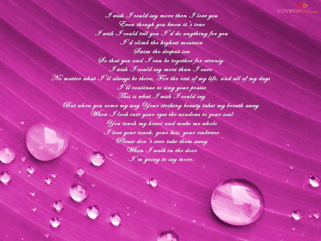 Purple background water drops poem #2 free wallpaper for desktop - medium preview image