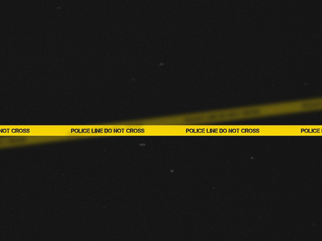 Yellow police line dark tape free wallpaper for desktop - medium preview image
