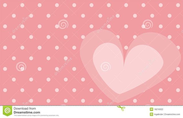 Pink heart polka dot love free wallpaper for desktop - medium preview image
