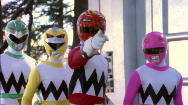 Costumed group power rangers building free wallpaper for desktop - medium preview image