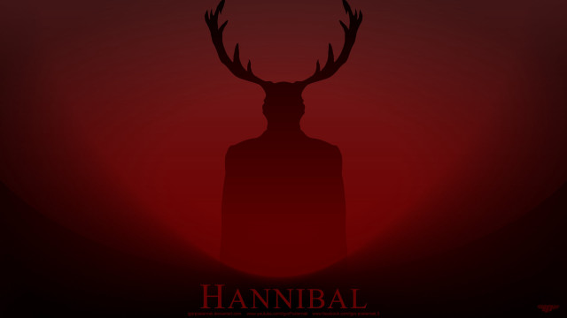 Red deer head horns dark free wallpaper for desktop - medium preview image