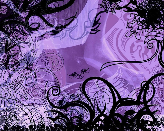Purple background black swirls black free wallpaper for desktop - medium preview image