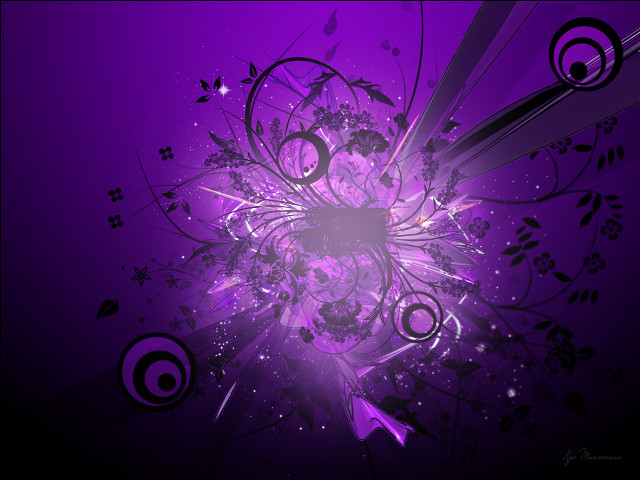Purple background floral design star #2 free wallpaper for desktop - medium preview image