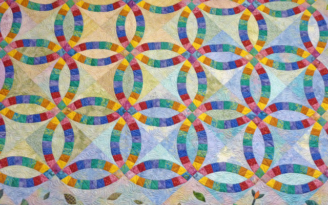 Quilted wall hanging colorful tree free wallpaper for desktop - medium preview image