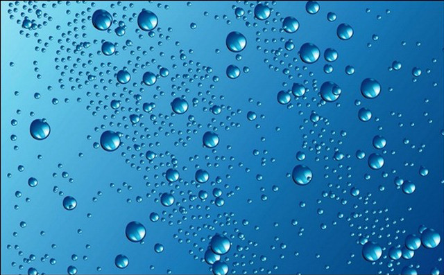 Blue background water droplets black free wallpaper for desktop - medium preview image
