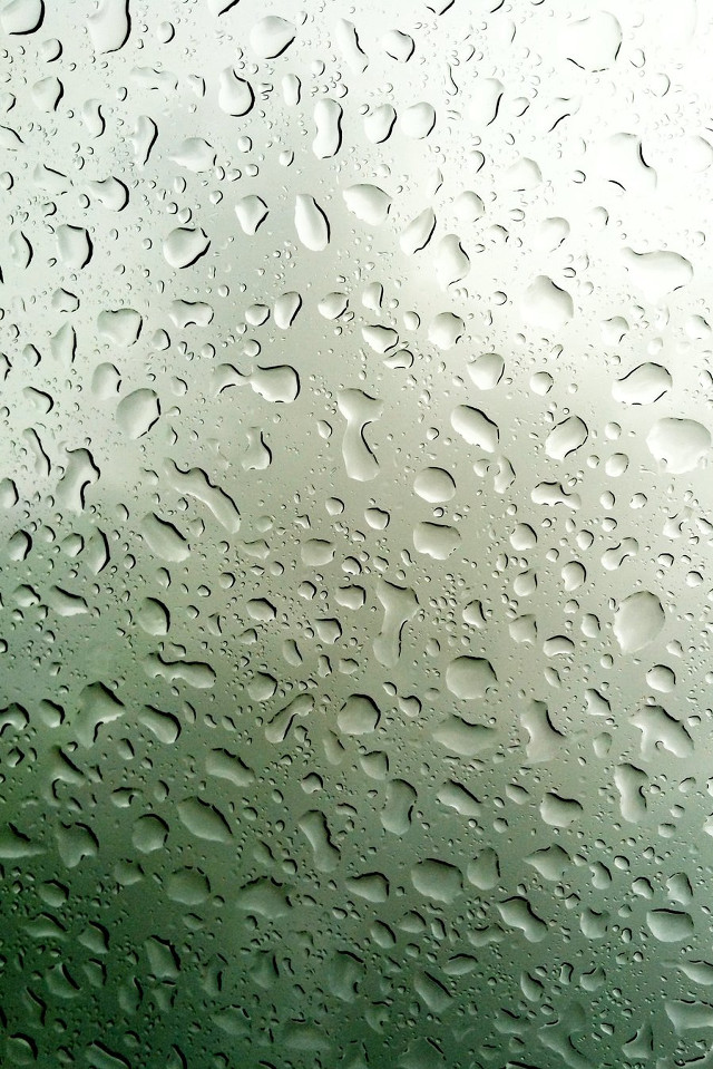 Window rain drops green background free wallpaper for mobile - medium preview image