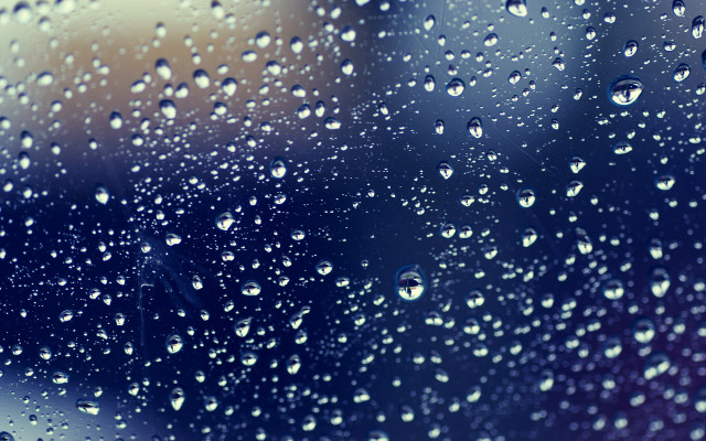 Rain covered window drops blurry free wallpaper for desktop - medium preview image