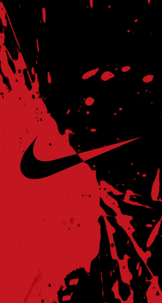 Nike blood splatter fullmoon red free wallpaper for mobile - medium preview image