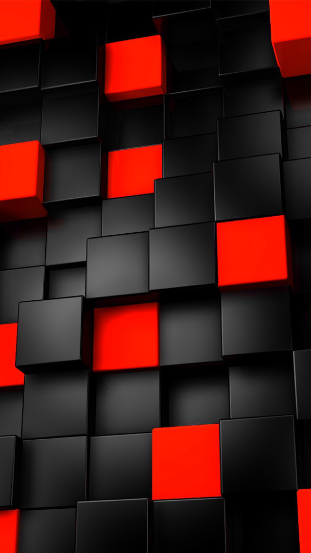 Black red background squares pattern #2 free wallpaper for mobile - medium preview image