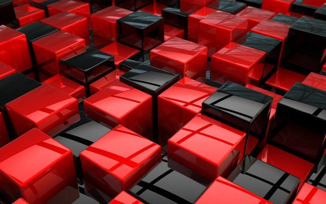 Red black cubes black tops #2 free wallpaper for desktop - medium preview image