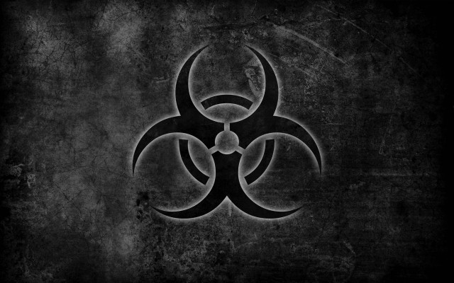 Biohazard sign wall grunge black free wallpaper for desktop - medium preview image