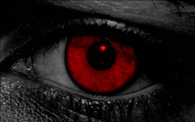 Red eye closeup black background free wallpaper for desktop - medium preview image