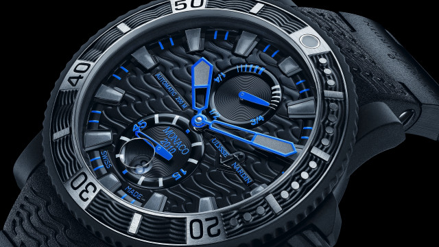 Black blue dial black strap free wallpaper for desktop - medium preview image