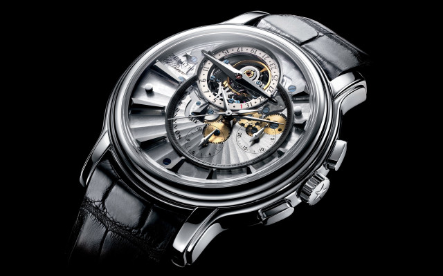 Black dial watch baroque zenith free wallpaper for desktop - medium preview image