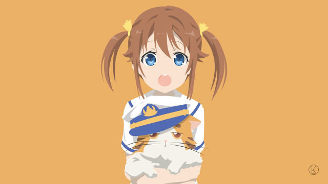 Girl holding cat hat on free wallpaper for desktop - medium preview image