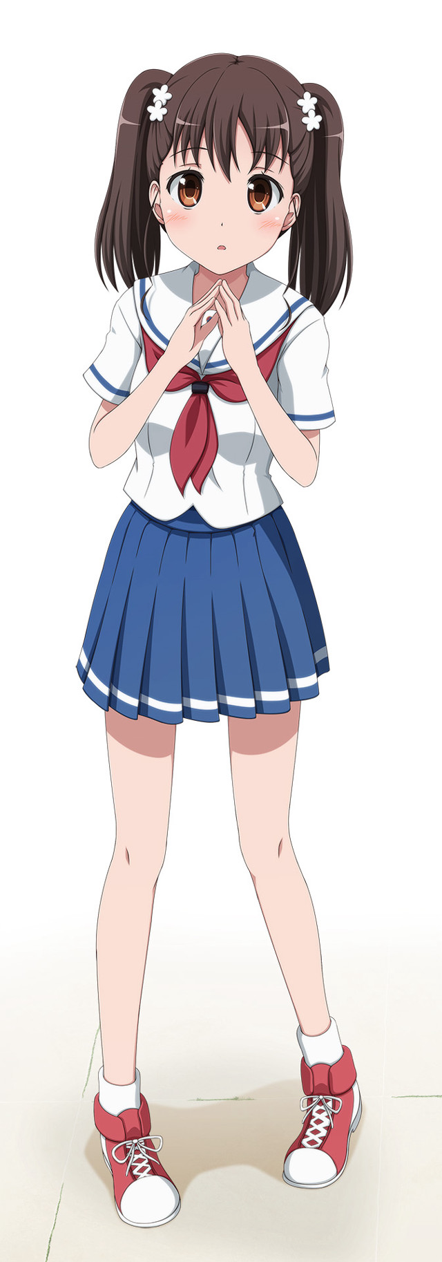 Girl school uniform hands together free wallpaper for mobile - medium preview image