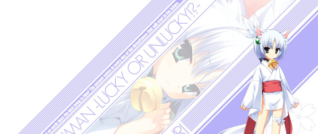 White hair anime cat kimono free wallpaper for desktop - medium preview image