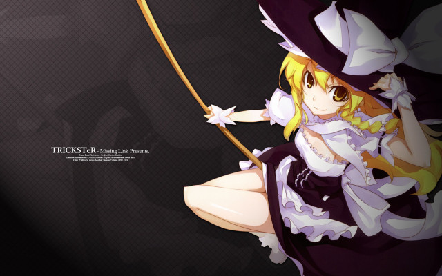 Anime character hat wand girl free wallpaper for desktop - medium preview image