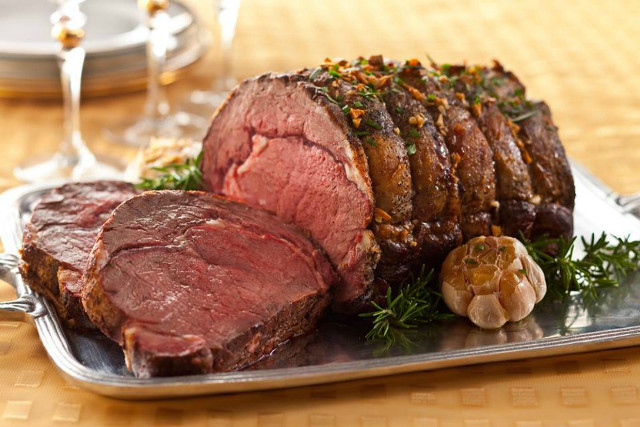 Roast beef garlic herbs silver free wallpaper for desktop - medium preview image