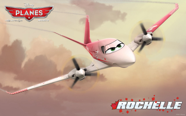 Cartoon airplane cloudy sky flying free wallpaper for desktop - medium preview image