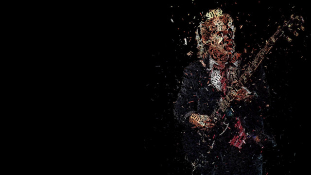 Man guitar confetti face celebration free wallpaper for desktop - medium preview image