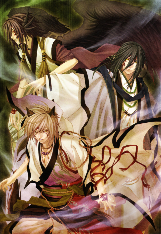 Anime characters long hair group #2 free wallpaper for mobile - medium preview image