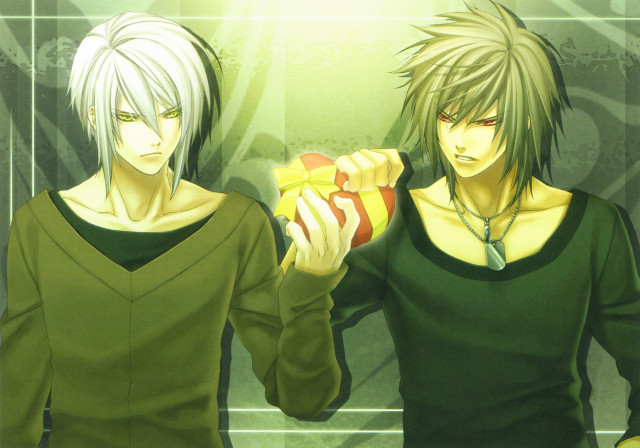 Anime characters coffee banana holding free wallpaper for desktop - medium preview image