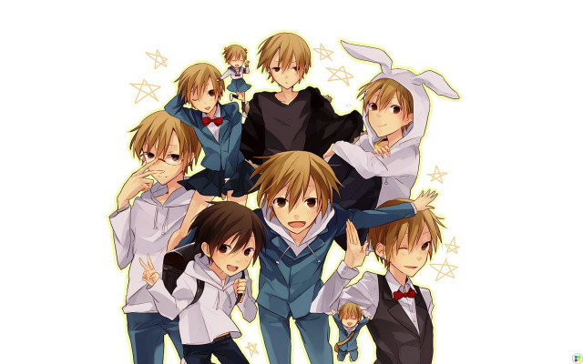 Anime characters group pose stars free wallpaper for desktop - medium preview image