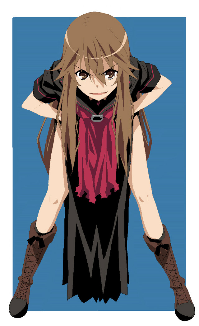 Woman longhair blackshirt redscarf portrait free wallpaper for mobile - medium preview image