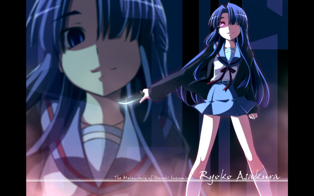 Girl short skirt jacket sword free wallpaper for desktop - medium preview image