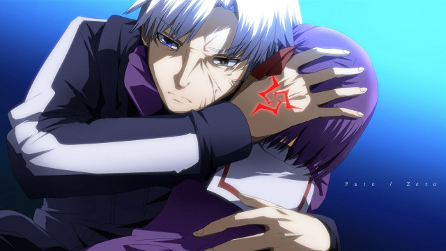 Whitehair purpleshirt hug whiteman redstar free wallpaper for desktop - medium preview image
