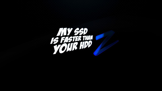 Black background blue white text free wallpaper for desktop - medium preview image