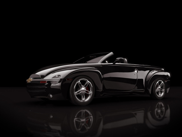 Black sports car black background free wallpaper for desktop - medium preview image