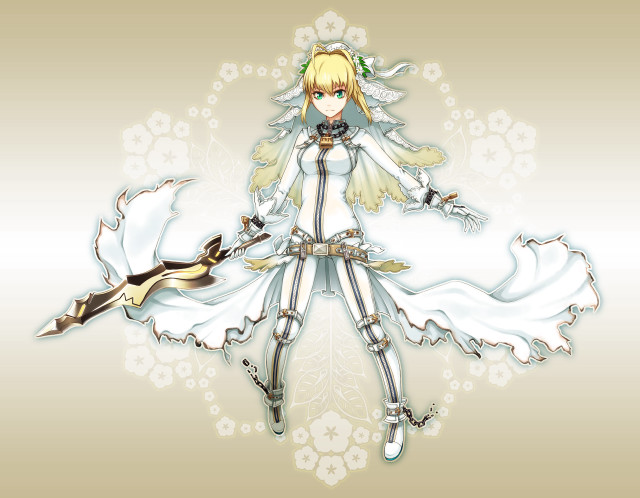 Anime angel sword wings flower free wallpaper for desktop - medium preview image