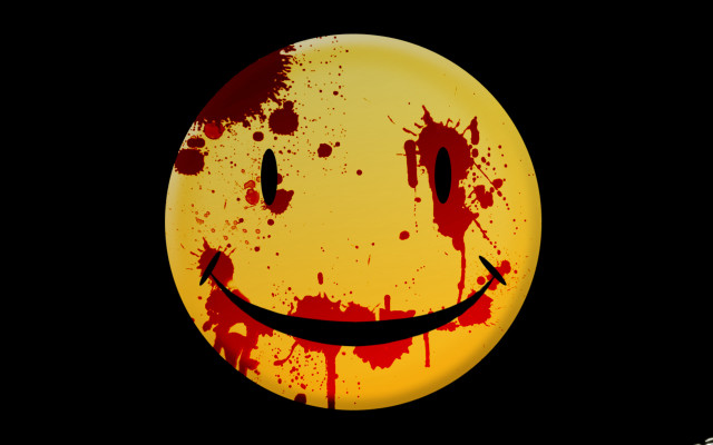 Smiley face blood splatter eyes free wallpaper for desktop - medium preview image