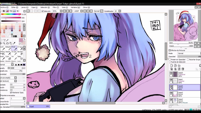 Cartoon character blue hair pink #2 free wallpaper for desktop - medium preview image