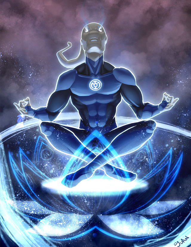 Lotus man blue white astronaut free wallpaper for mobile - medium preview image