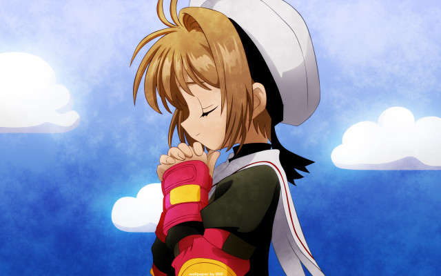 Person hat uniform water clouds free wallpaper for desktop - medium preview image