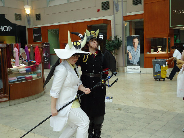 Man woman costumes swords mall free wallpaper for desktop - medium preview image