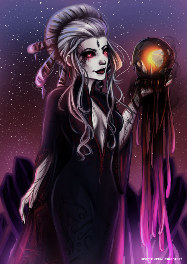 Creepy woman holding jellyfish image free wallpaper for mobile - medium preview image