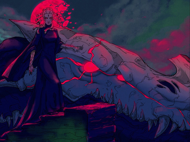 Woman long dress rock red free wallpaper for desktop - medium preview image