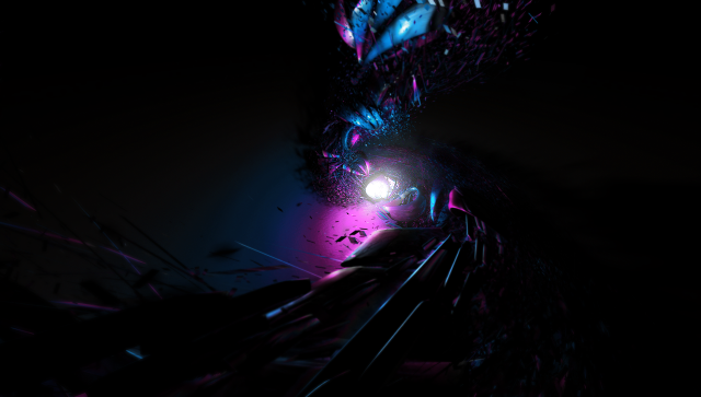 Person standing dark flashlight purple free wallpaper for desktop - medium preview image