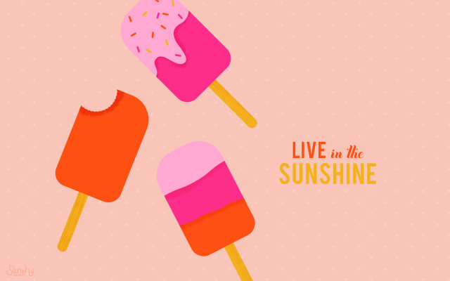 Popsicles sprinkles pink background quote free wallpaper for desktop - medium preview image
