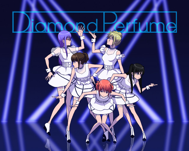 Girls white dresses stage blue free wallpaper for desktop - medium preview image