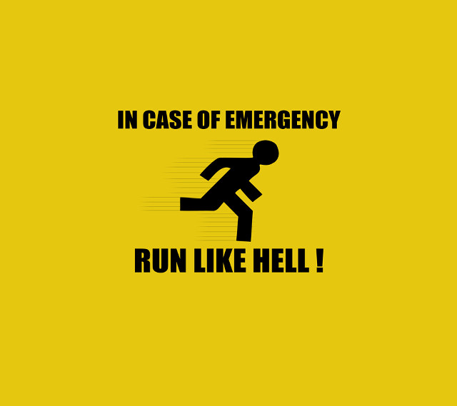 Yellow background emergency run like free wallpaper for tablet - medium preview image
