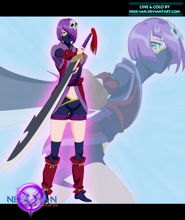 Cartoon character sword skull shoulder free wallpaper for mobile - medium preview image