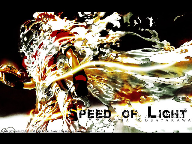 Man fire water speed light free wallpaper for desktop - medium preview image