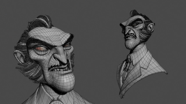 Creepy 3d model man face free wallpaper for desktop - medium preview image